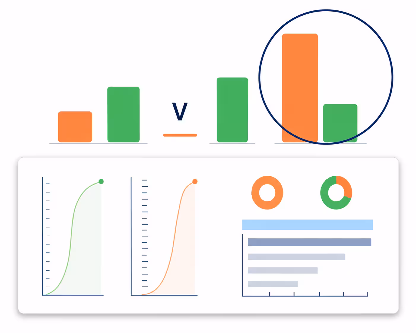Minimalist data visualization dashboard