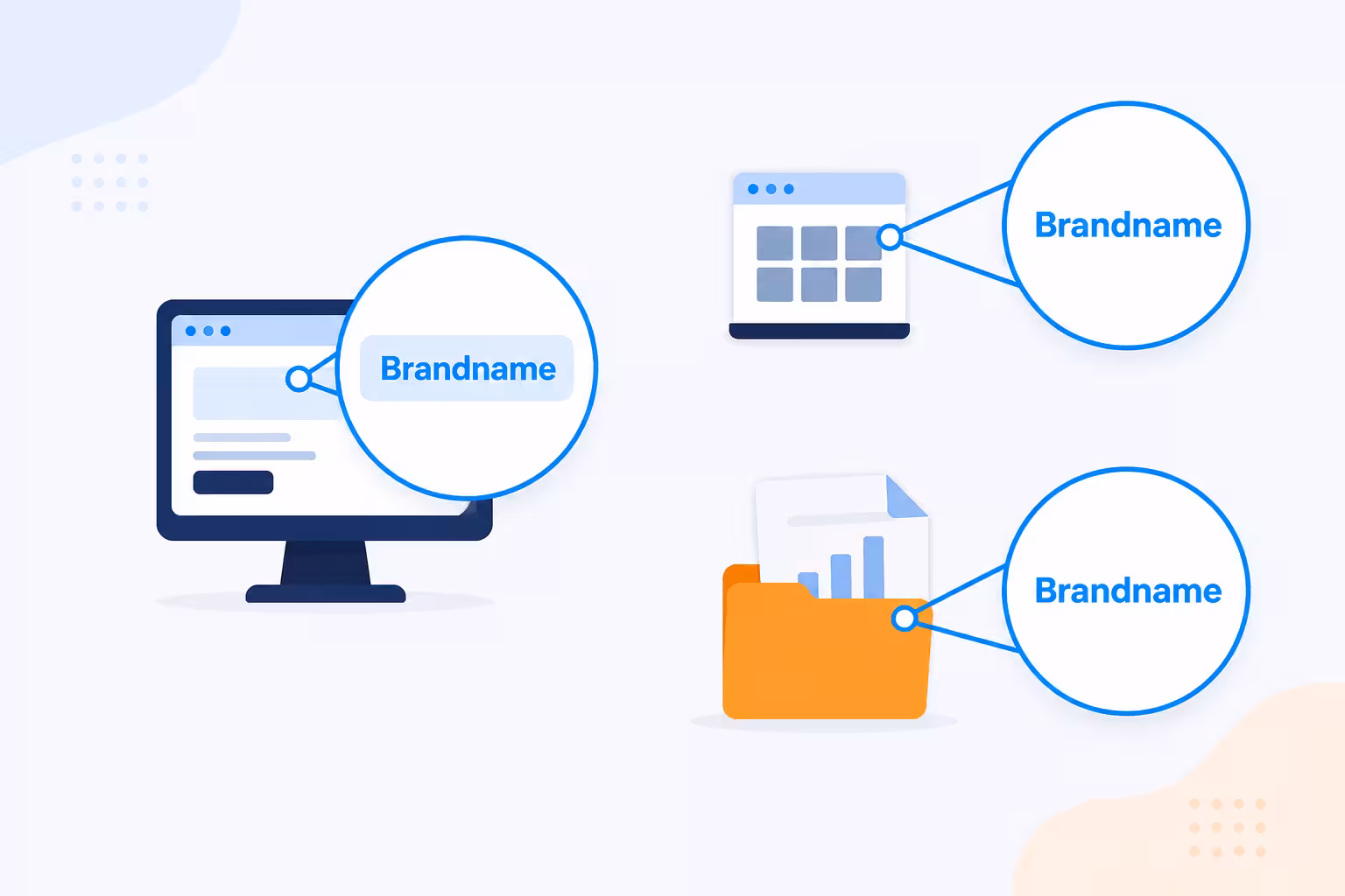 Modern UI brand mockup infographic