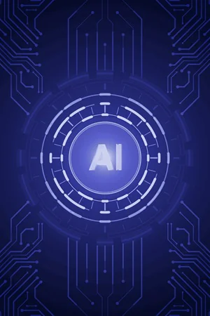 AI chip glowing on a circuit board